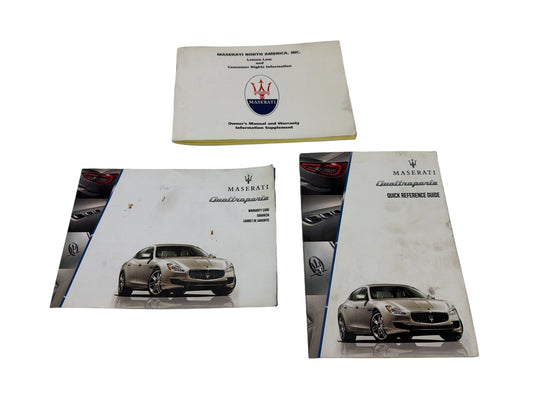 2015 Maserati Quattroporte M156 Owner's Manual Guide BooK Set 2018244 OEM
