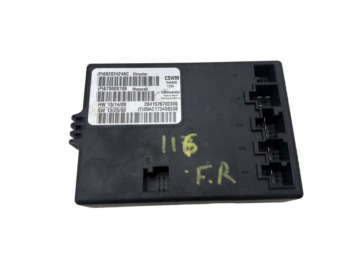 2014-2020 Maserati Ghibli III M157 - Seat Heater Control Module 68202424AC OEM