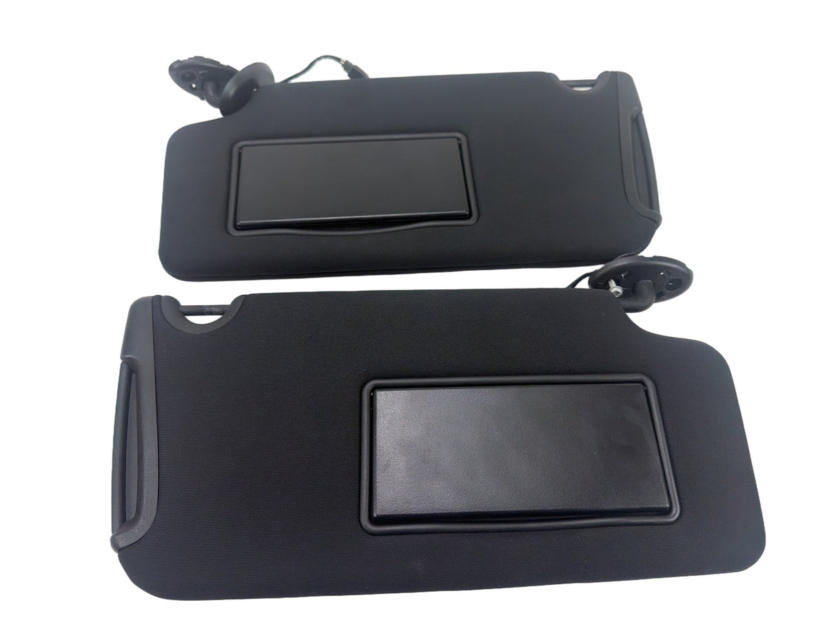 2011-2014 Dodge Charger Front Left & Right Sun Visor Pair Black Cloth OEM