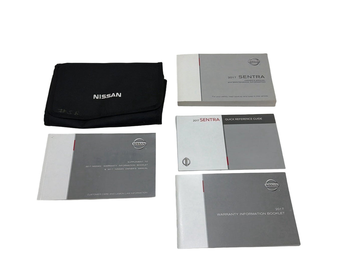 2017 Nissan Sentra Owner's Manual Guide Book Set w/ Case OEM