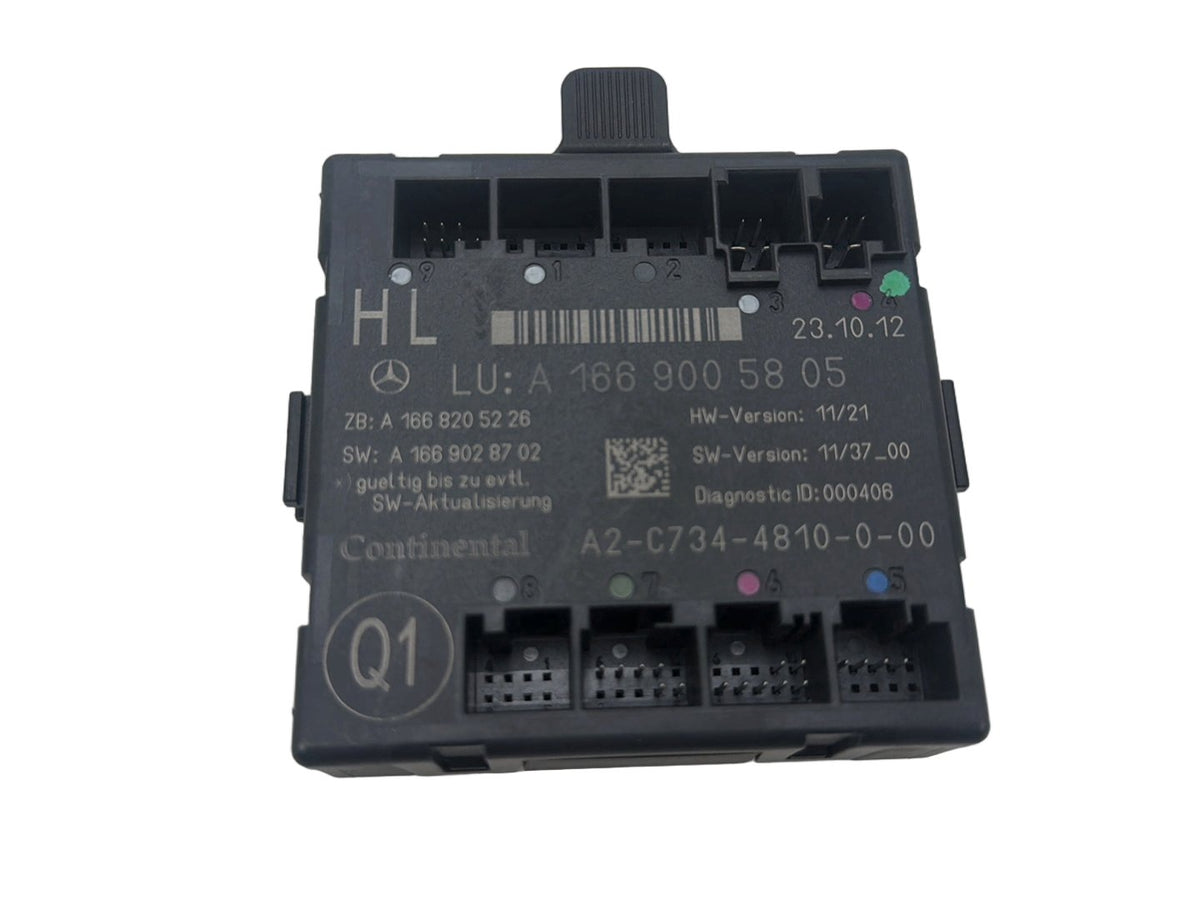 2012-2015 Mercedes ML550 W166 Rear Left Driver Side Door Control Module ECU OEM