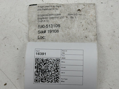2005 Toyota Sienna Engine Computer Control Module Unit ECU 89661-08120 OEM