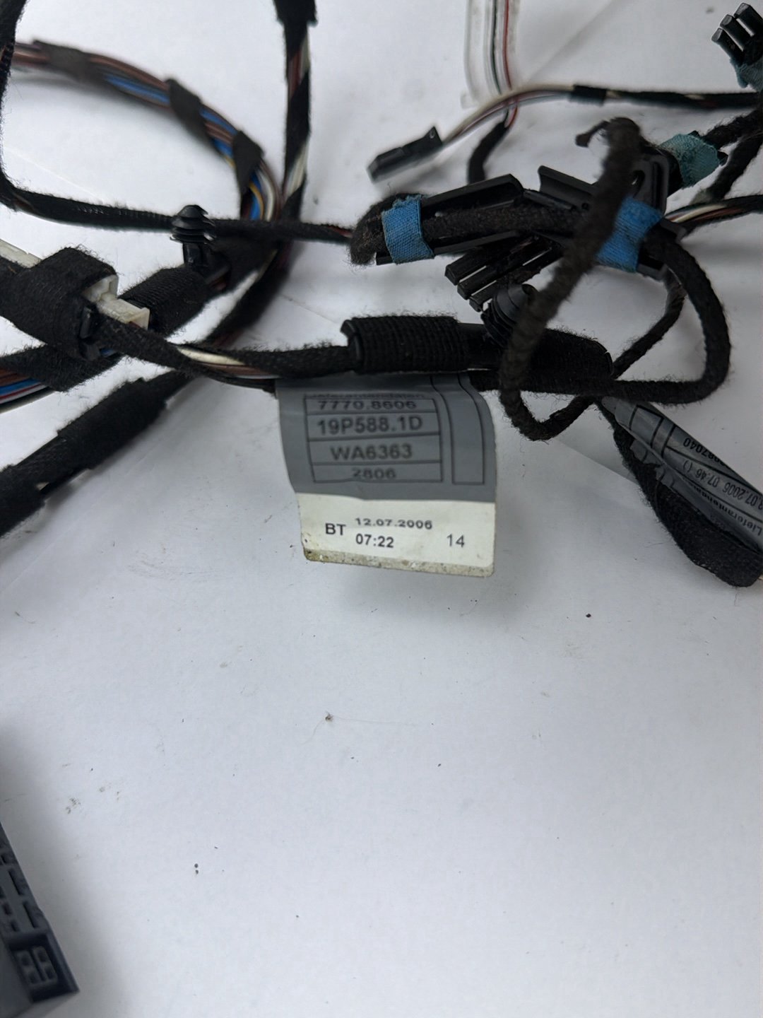 2007-2008 BMW 328xi Rear Left Driver Side Door Wire Harness OEM