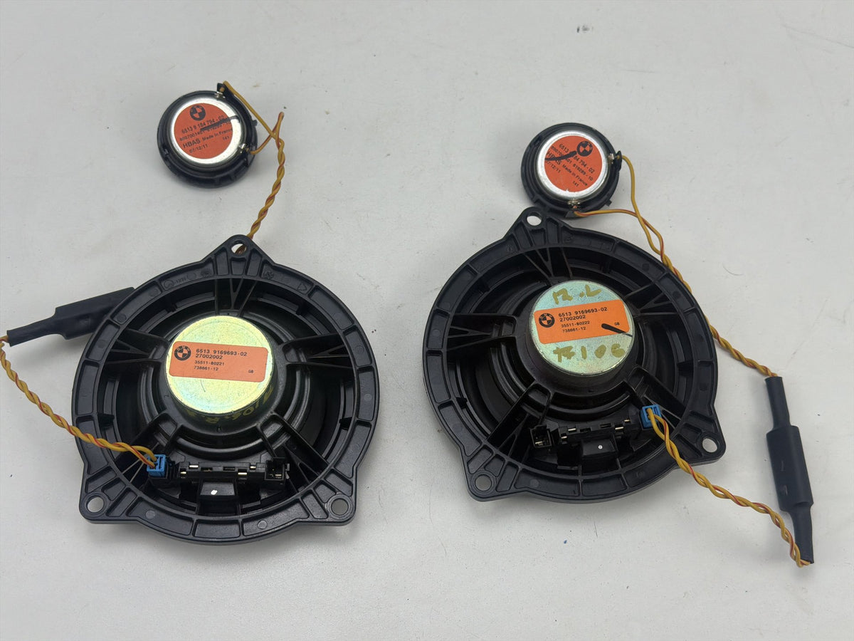 2011-2013 BMW 550i xDrive F10 Rear Left Right Door Speakers Tweeters Set OEM