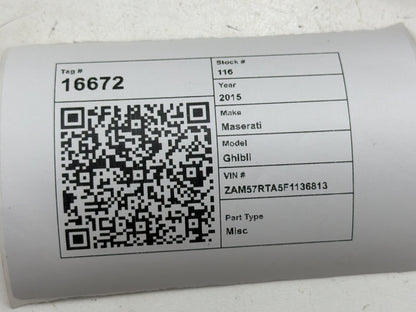 2014-2017 Maserati Ghibli Rear Trunk Fuse Relay Box 670008598 OEM