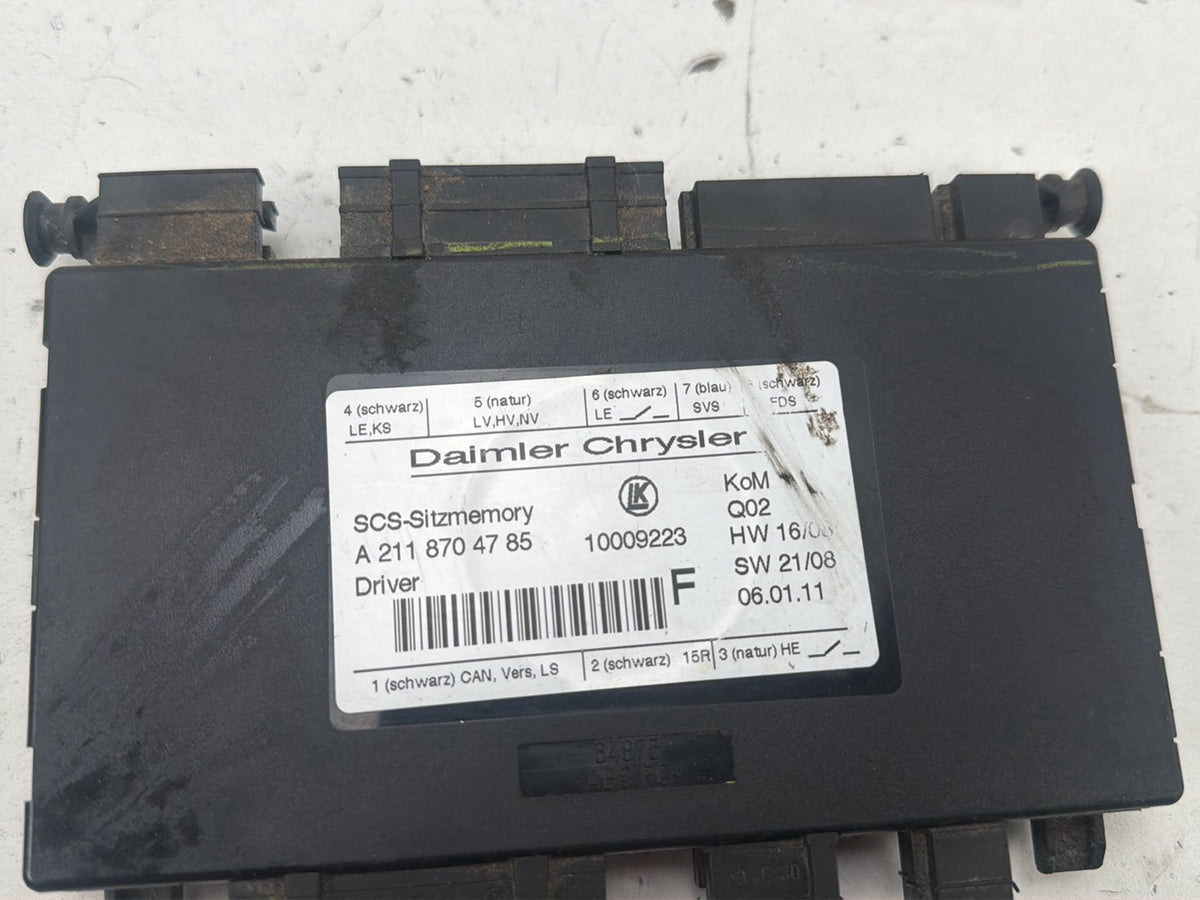 2007-2011 Mercedes-Benz ML500 Front Left Driver Side Seat Control Module OEM