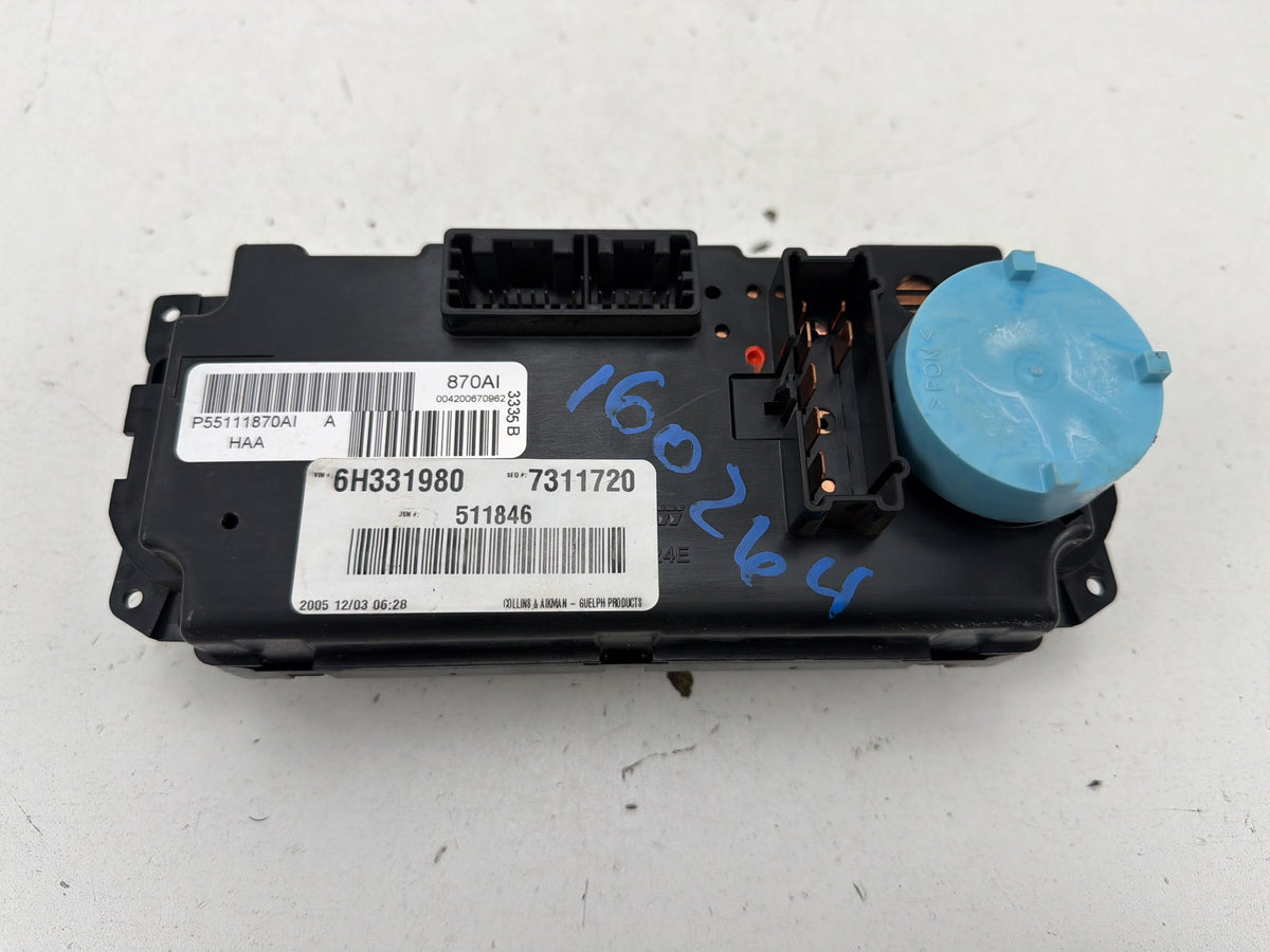 2005-2010 Chrysler 300 Manual HVAC Heater Climate Control Panel P55111870AI OEM