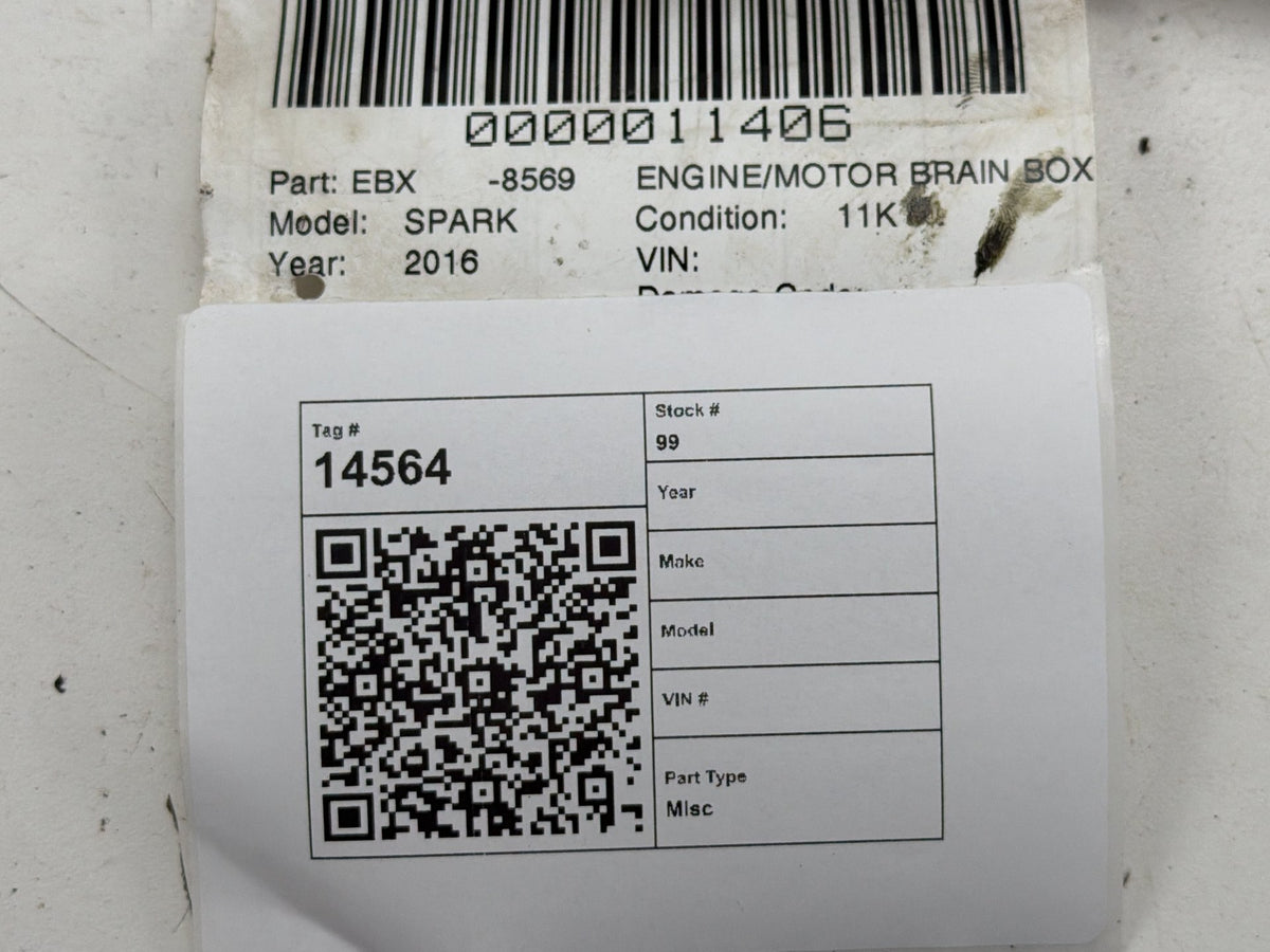 2016-2018 Chevrolet Spark Engine Computer Control Module ECU ECM PCM OEM