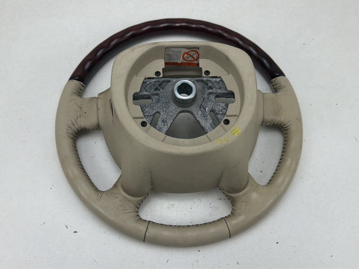 2003-2006 Lincoln Navigator Leather Wood Steering Wheel 30328471 OEM