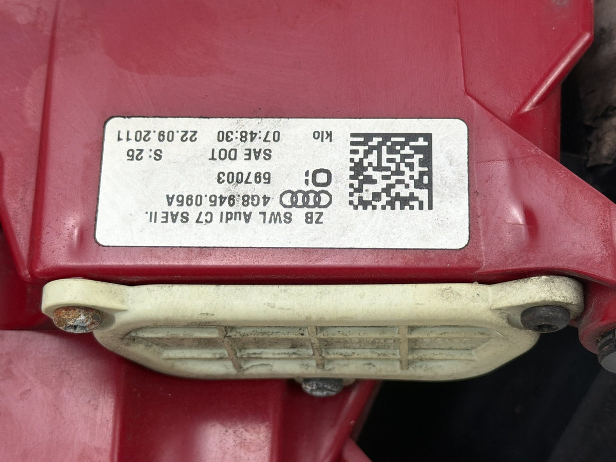 2012-2018 Audi A7 Rear Left Driver Side Outer Tail Light 4G8945095A OEM