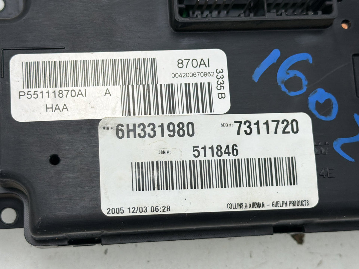 2005-2010 Chrysler 300 Manual HVAC Heater Climate Control Panel P55111870AI OEM