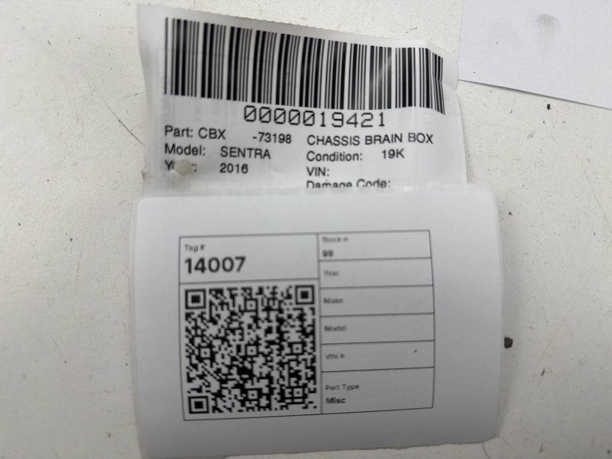 2014-2016 Nissan Sentra - Transmission Control Module 310364AF6B OEM