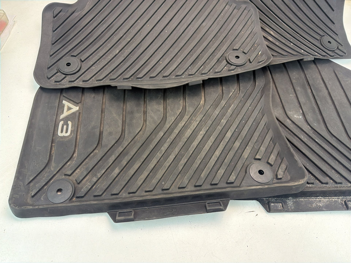 2015-2020 Audi A3 8V All Weather Floor Carpet Cover Liner Mat Set 8V5061502 OEM