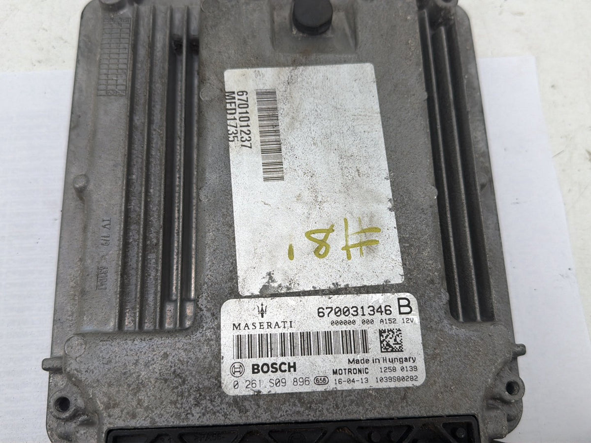 2014-2017 Maserati Ghibli Engine Computer/ ECU Control Module 670031346B OEM