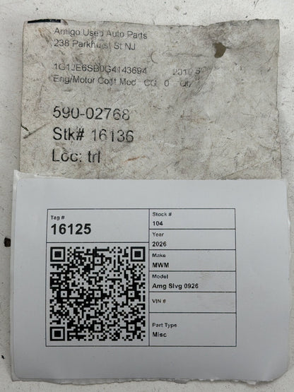 2012-2016 Chevrolet Sonic Engine Computer/ ECU Module 12668866 OEM