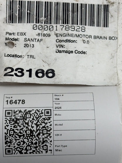 2013-2016 Hyundai Santa Fe Turbo Engine Computer Control Module 39100-2GBC0 OEM